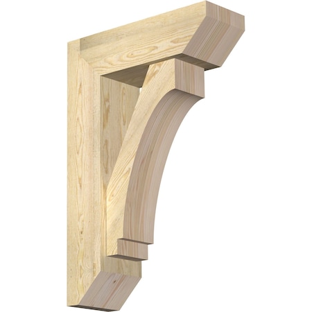 Ekena Millwork Imperial Slat Rough Sawn Bracket w/ Offset Brace, Douglas Fir, 8"W x 24"D x 36"H BKT0806X24X36IMP06RDF